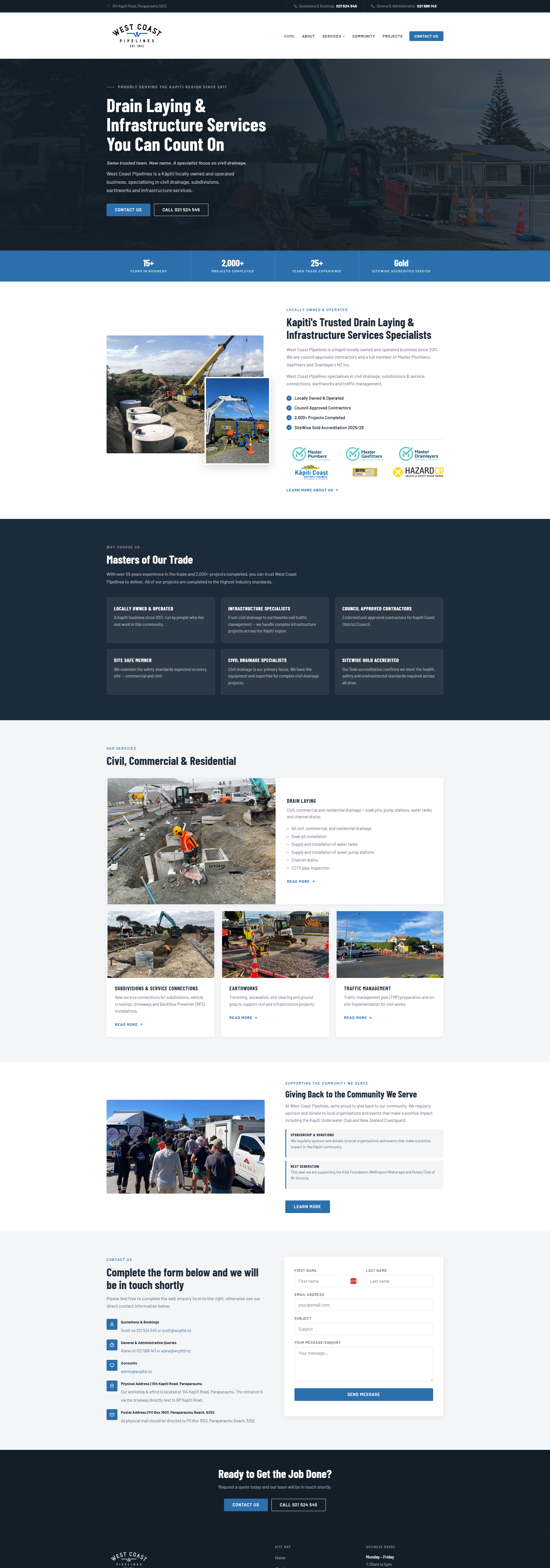 After — West Coast Pipelines new site